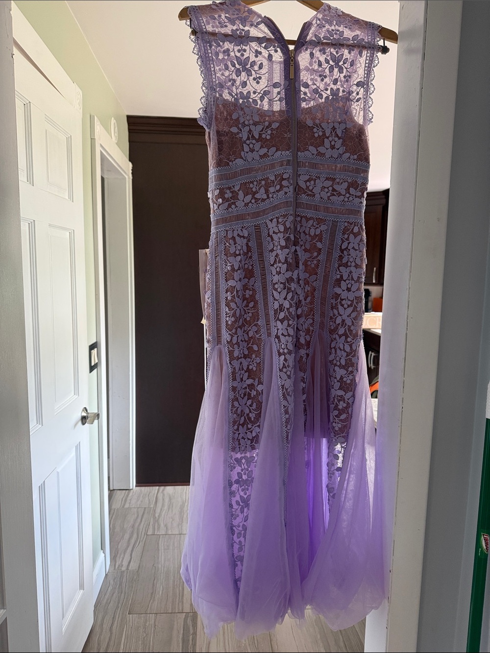 Bronx and Banco Violet Floral Lace Midi Dress - Picture 4 of 4